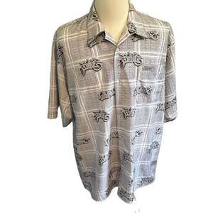 Vintage Southpole Short Sleeve All-Over Print Button-Down Shirt